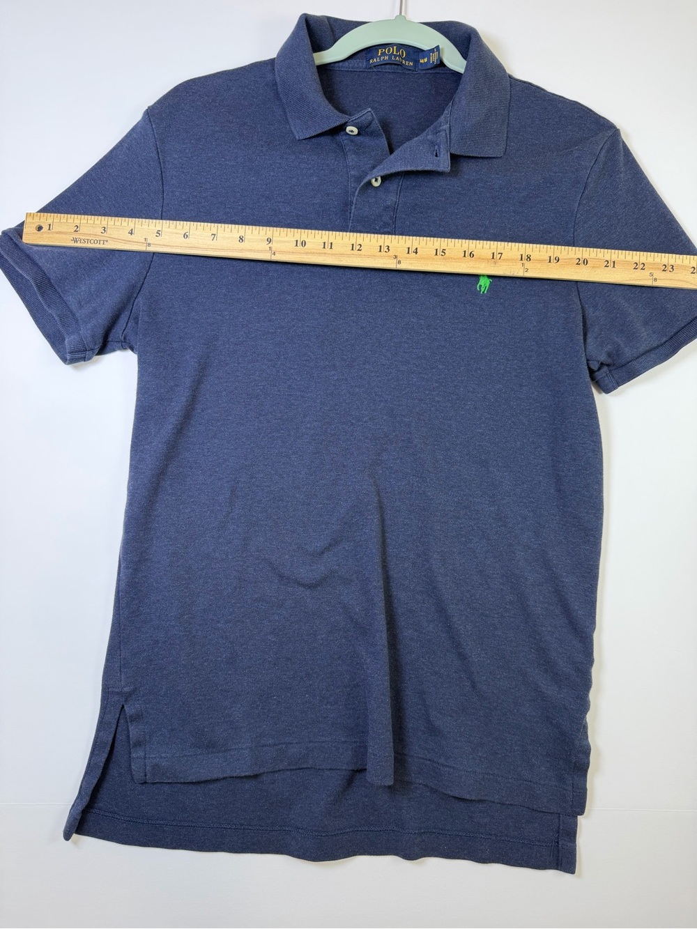 Ralph Lauren Men’s Navy Polo with Green Pony Embroidery